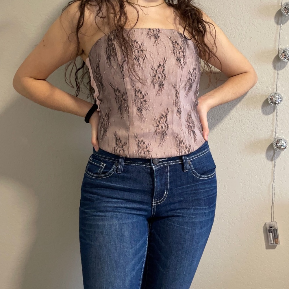 Pink and Black corset top 🪩🩰